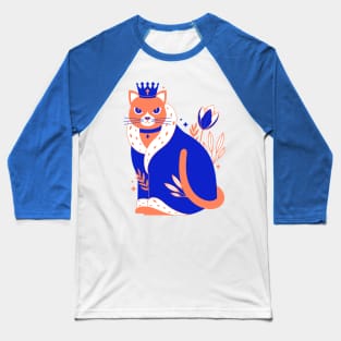 Royal Cat - Cat Lovers - Feline with a Crown Baseball T-Shirt